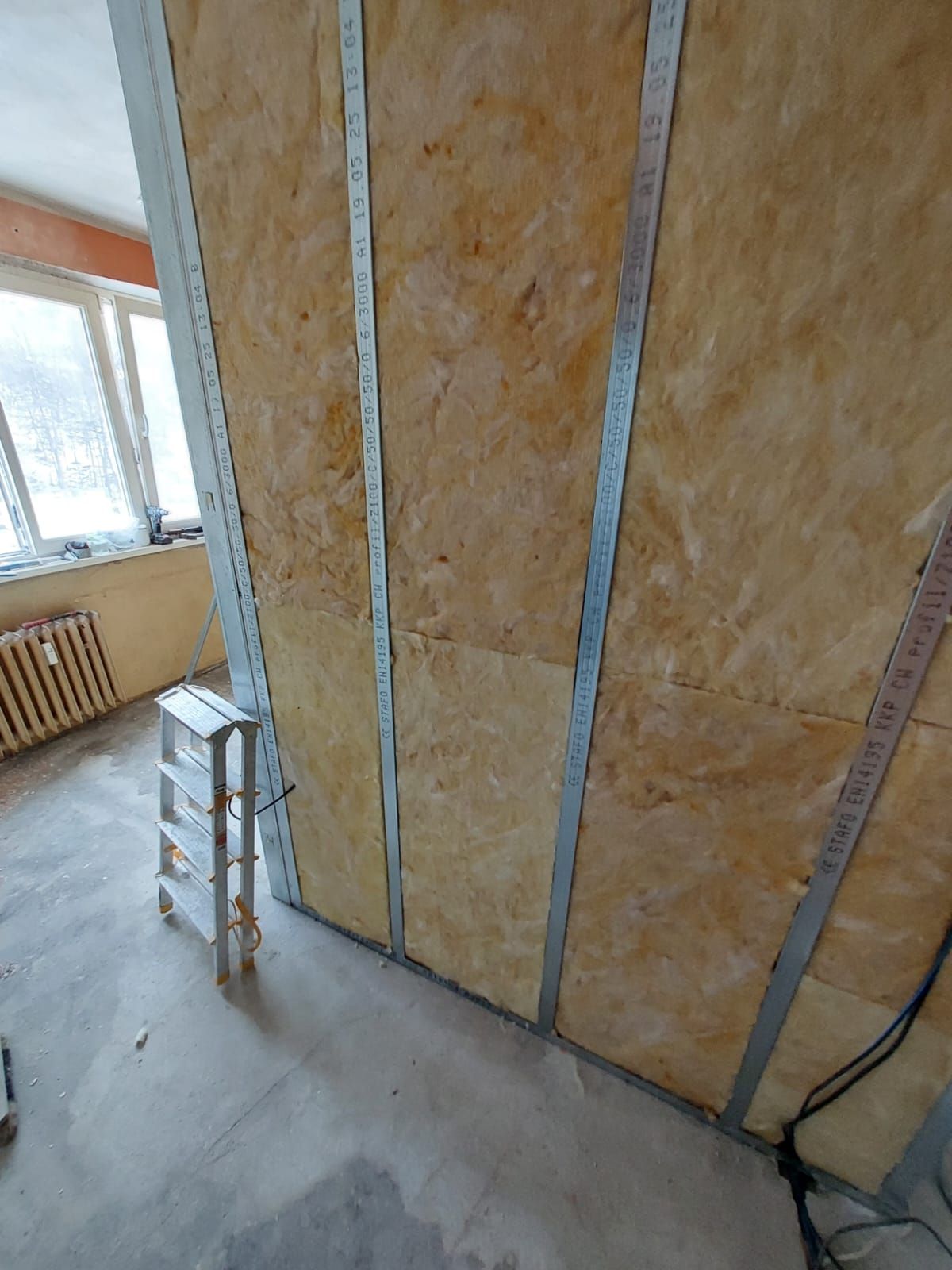 Stavba příček – fáze 3